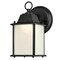 Westinghouse Fixture Wall Outdoor LED Dimmable 9W Dusk to Dawn Trad Txtrd, Black Frost Glass 6107500 - alternate 3
